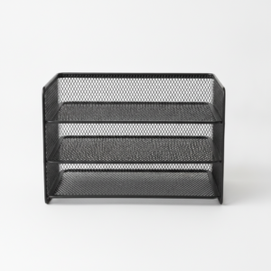 3-Tier Desktop Organizer — Mesh, Black