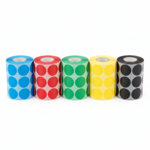 Color-Coded Dot Labels — 1in, 5 Color Set