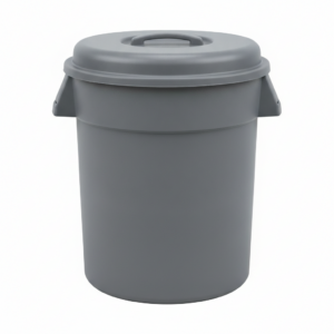 Trash Can — 32 Gallon Round, Gray
