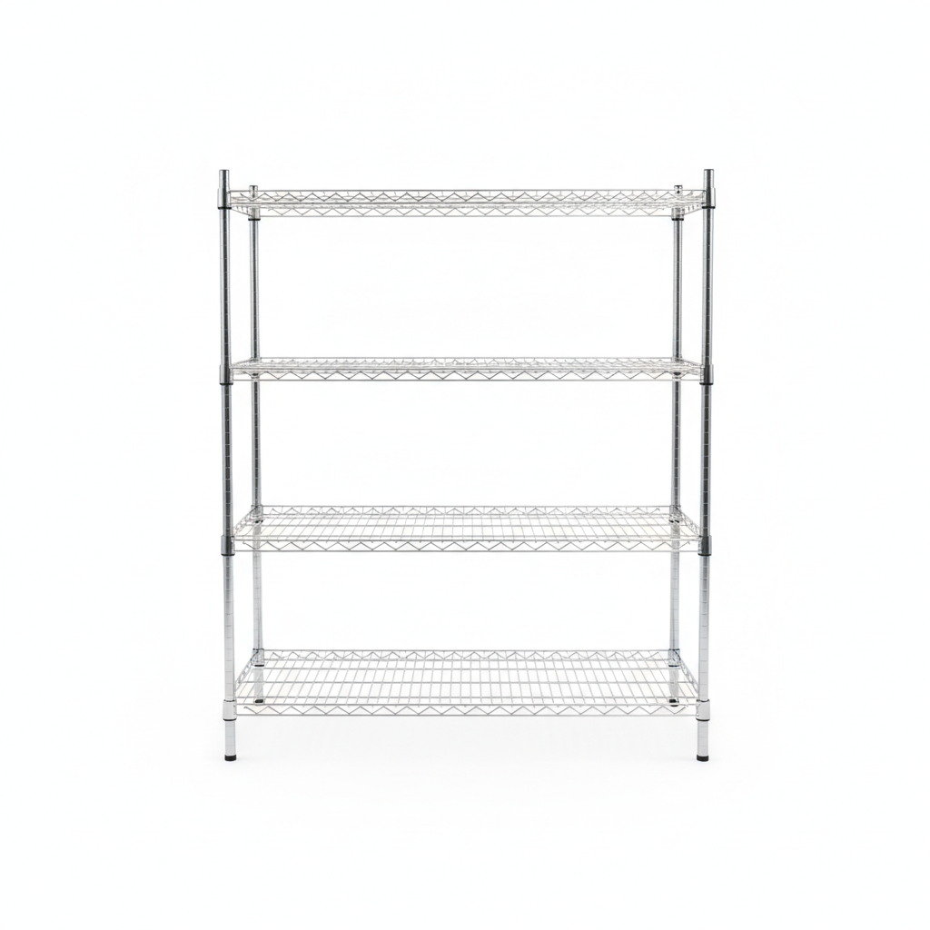 4-Shelf Wire Shelving Unit — 48x18x72