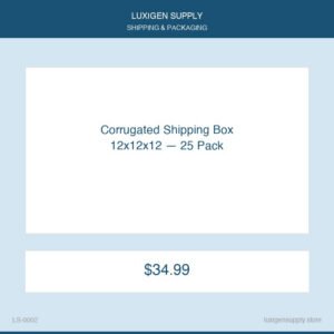 Corrugated Shipping Box 12x12x12 — 25 Pack