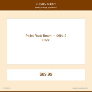 Pallet Rack Beam — 96in, 2 Pack