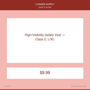 High-Visibility Safety Vest — Class 2, L/XL