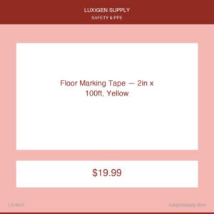 Floor Marking Tape — 2in x 100ft, Yellow