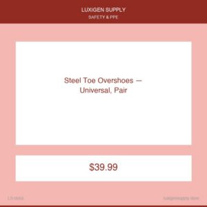 Steel Toe Overshoes — Universal, Pair