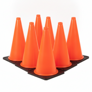 Safety Cone — 28in, Orange, 6 Pack