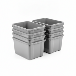 Stackable Storage Bin — 14x8x7, 6 Pack